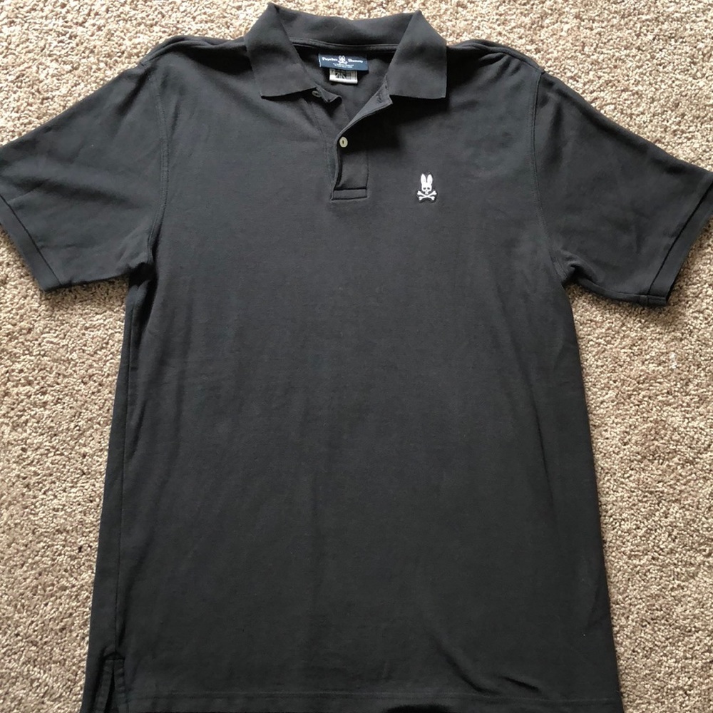 Psycho Bunny Black Polo Size 7
